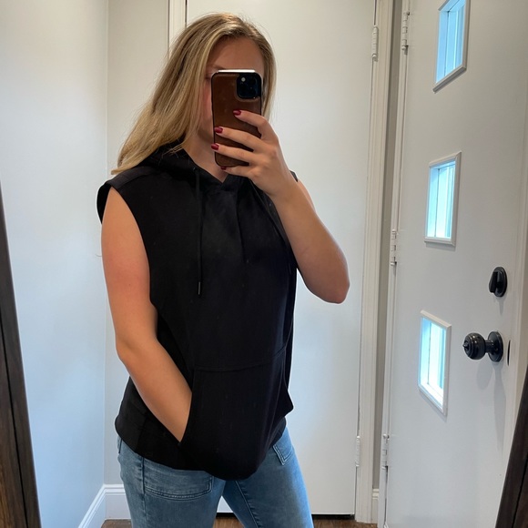 Athleta Women's Retroplush Sleeveless Cocoon Sweatshirt Hoodie - size XXS - Picture 8 of 8